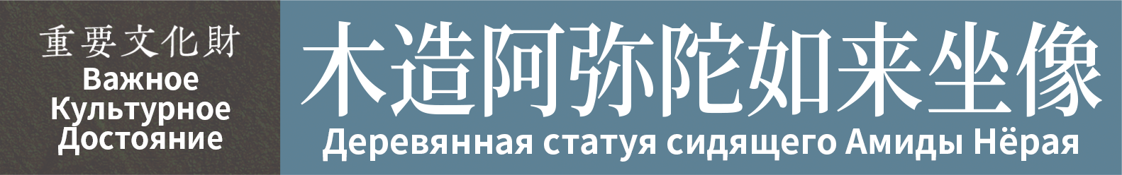 Важное Культурное Достояние　Деревянная статуя сидящего Амиды Нёрая